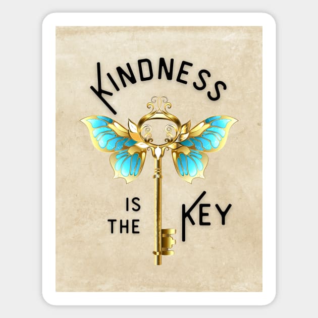 Kindness is the Key Sticker by DadOfMo Designs